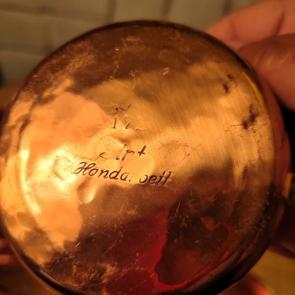 Zint Mid-Century Hammered Copper Cup Set - Picture 4 of 11